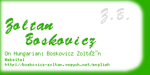 zoltan boskovicz business card